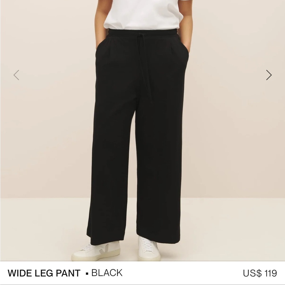 🍋 Kowtow Building Block wide leg pants, size Large